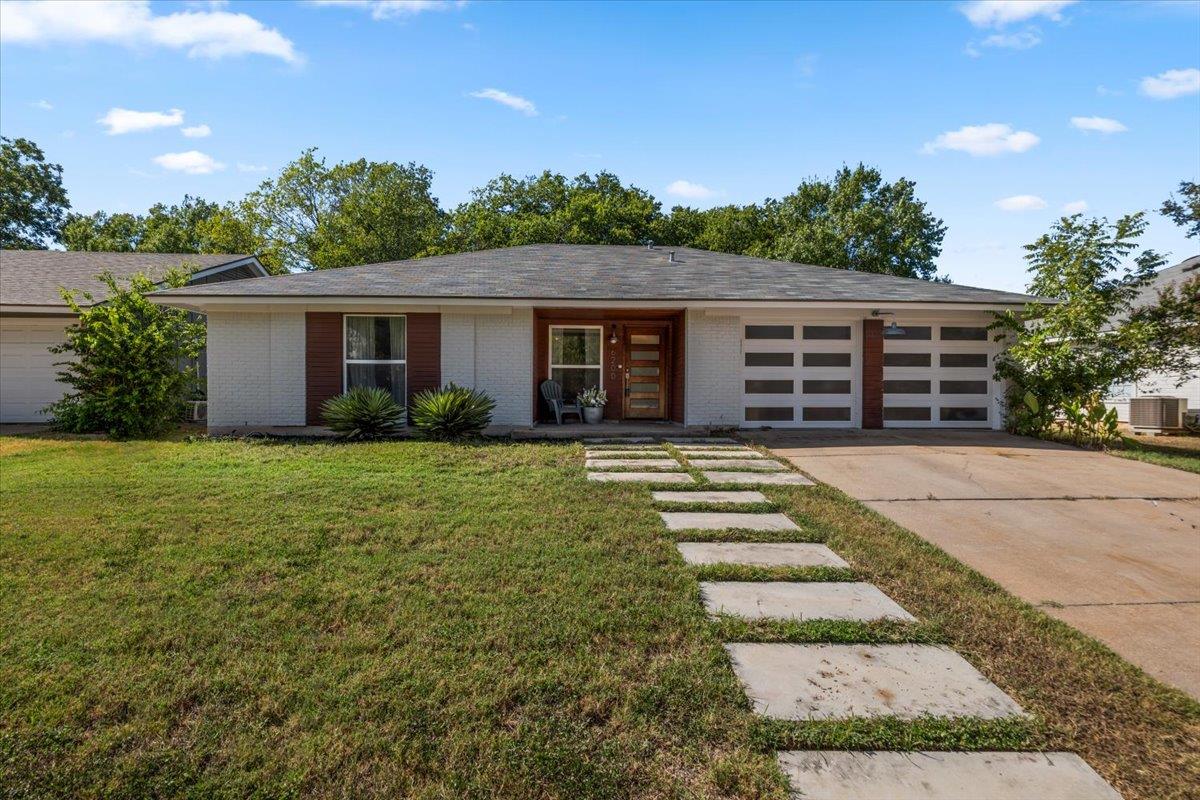 Midcentury architectural lines define this single