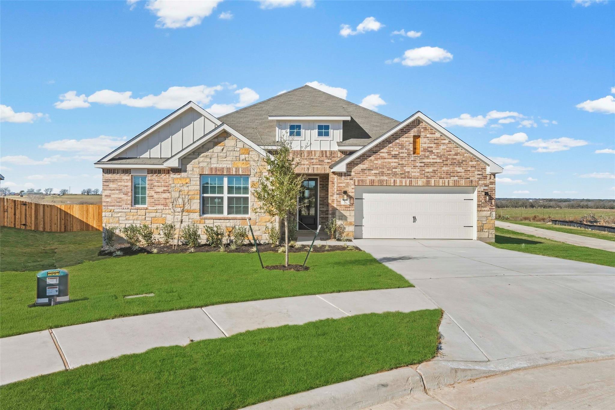 Craftsman-style house with board and batten sidin