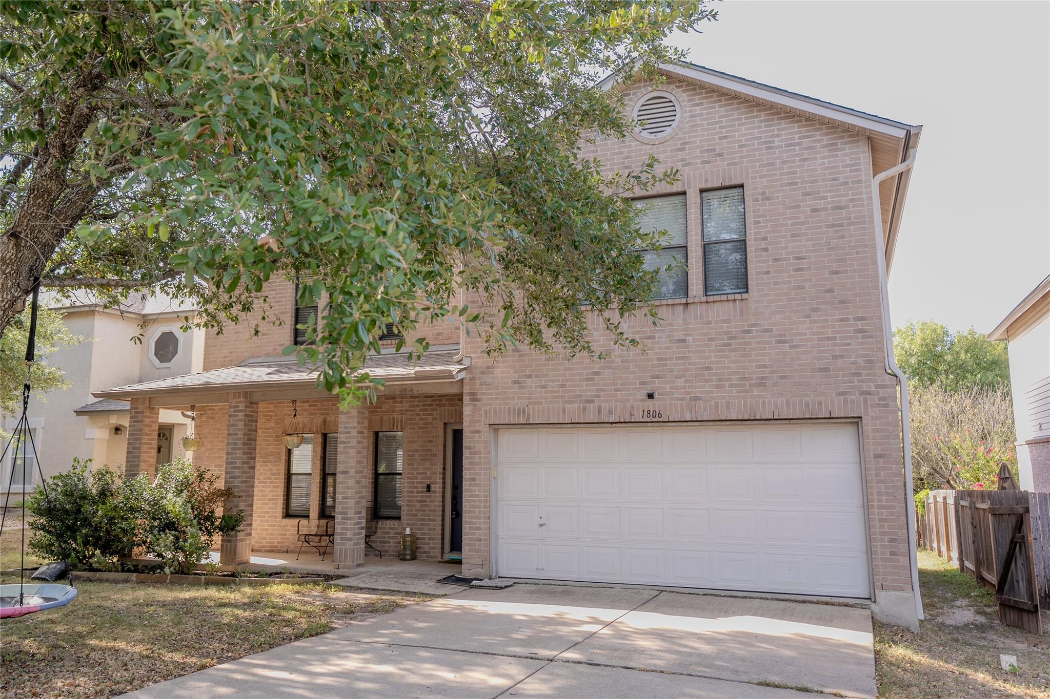 A classic brick exterior pairs beautifully with a