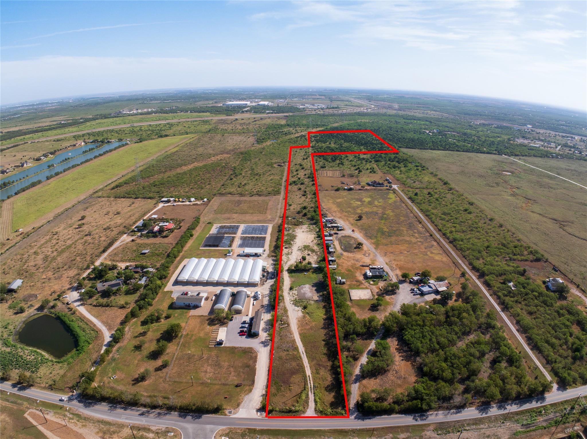 Aerial view outlines the expansive boundaries of 