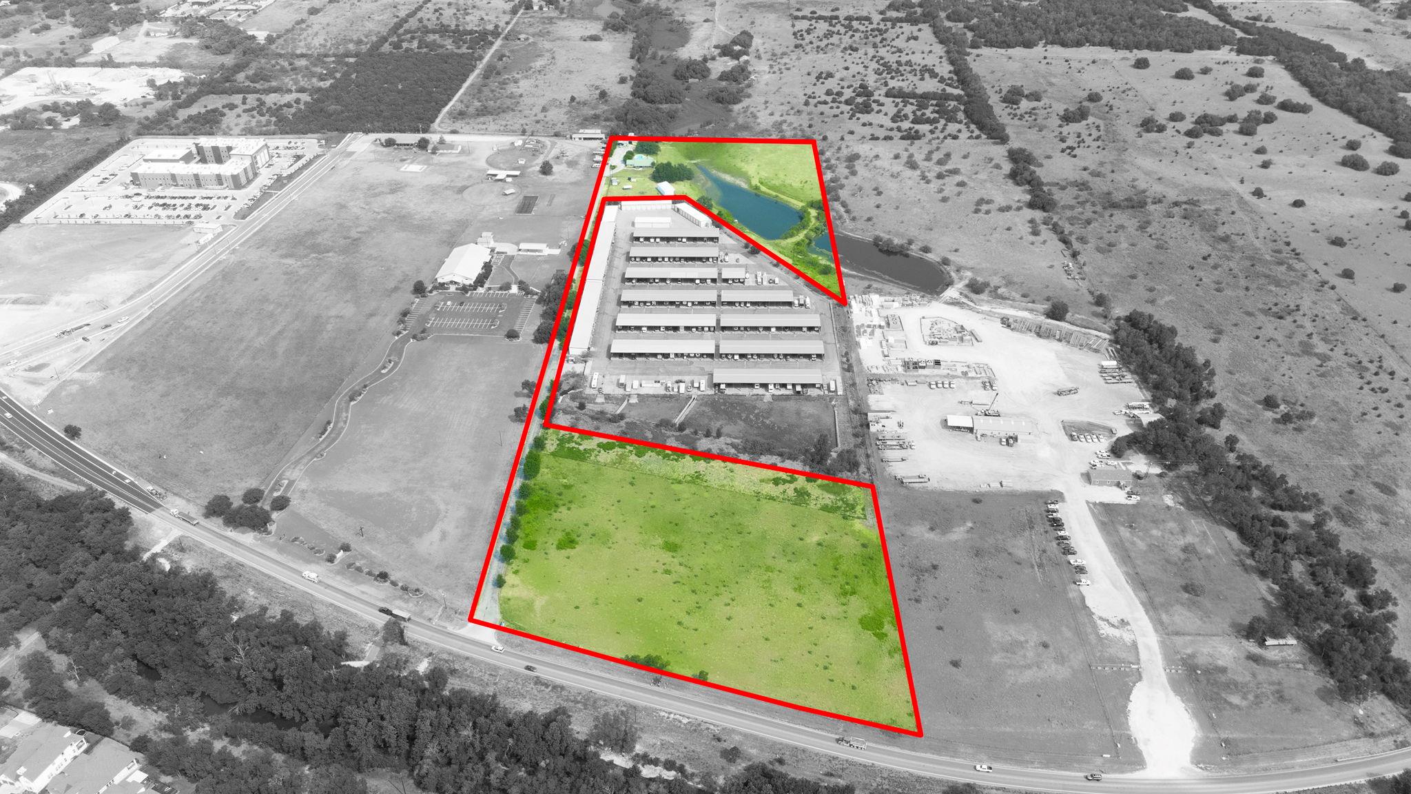 An aerial perspective outlines the sprawling prop