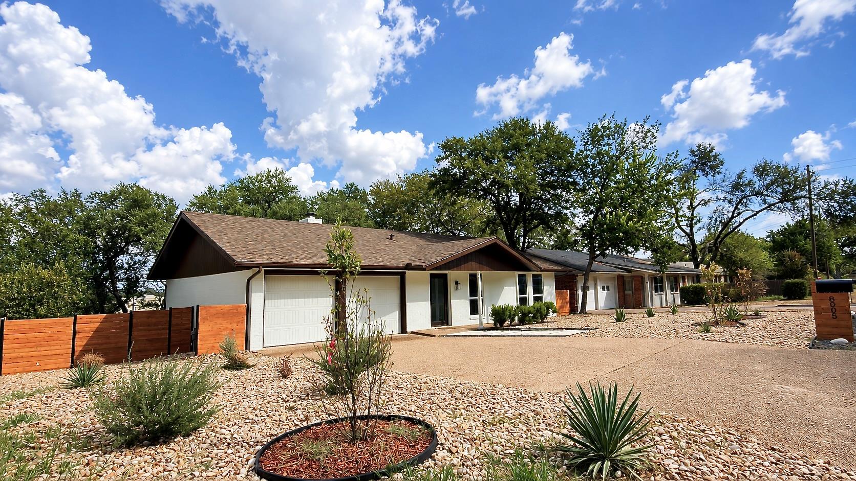 A classic ranch exterior with low-maintenance gra