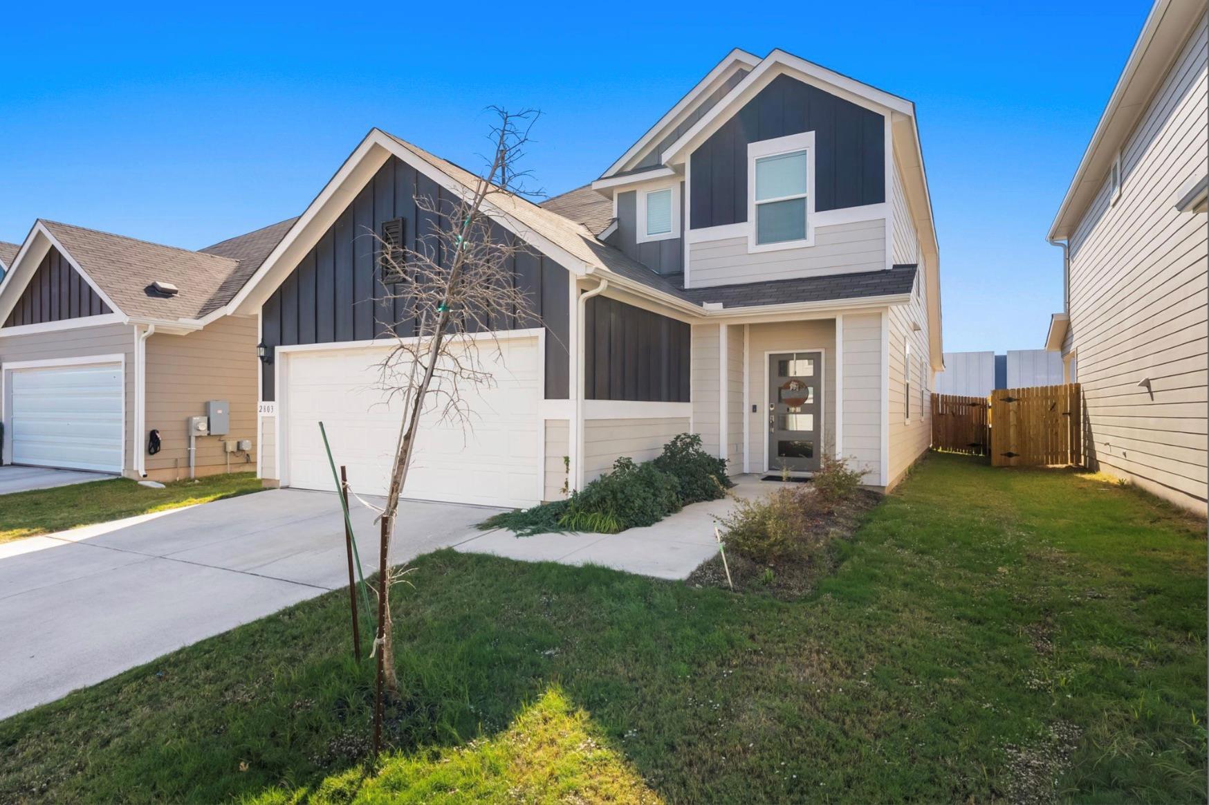 Board and batten siding pairs with crisp horizont