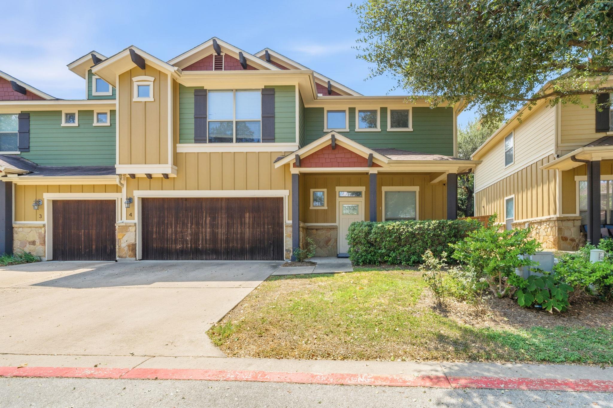 A charming multi-toned exterior features a spacio