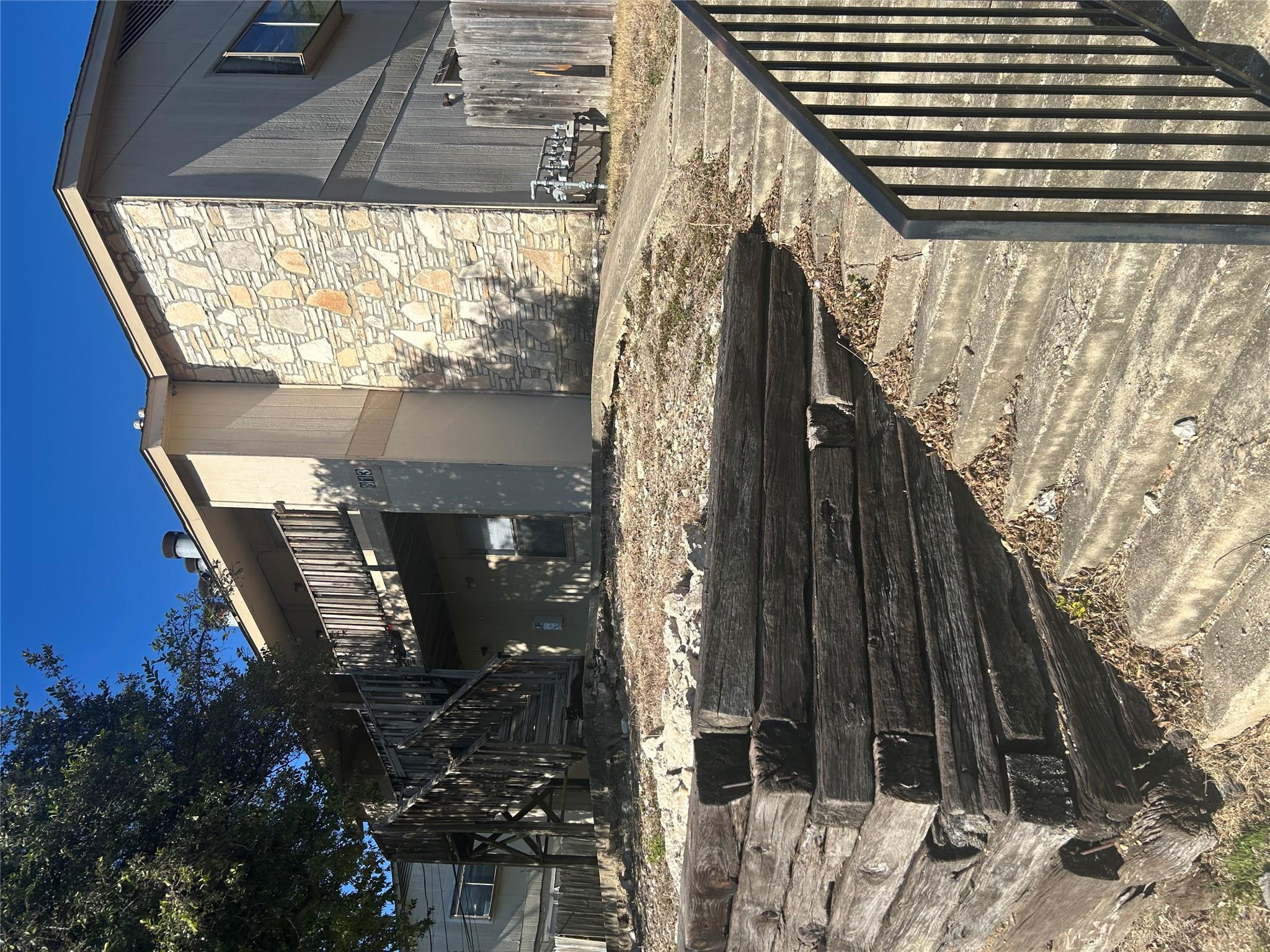 Stone and siding accent the exterior of this mult