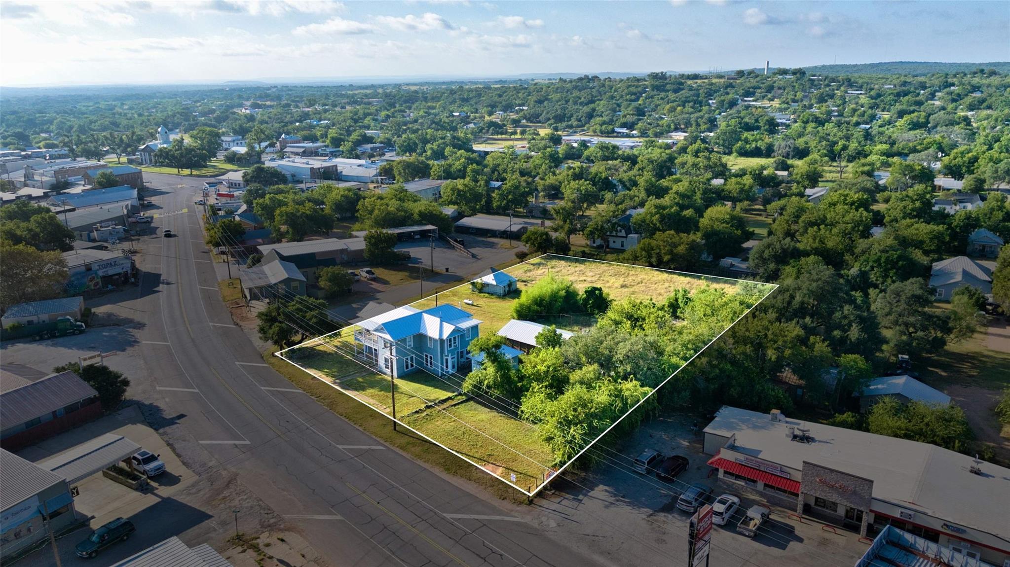 A spacious development parcel features prominent 