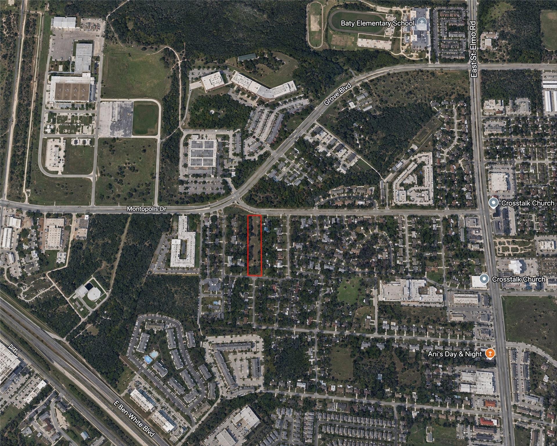 Satellite perspective highlights the central loca