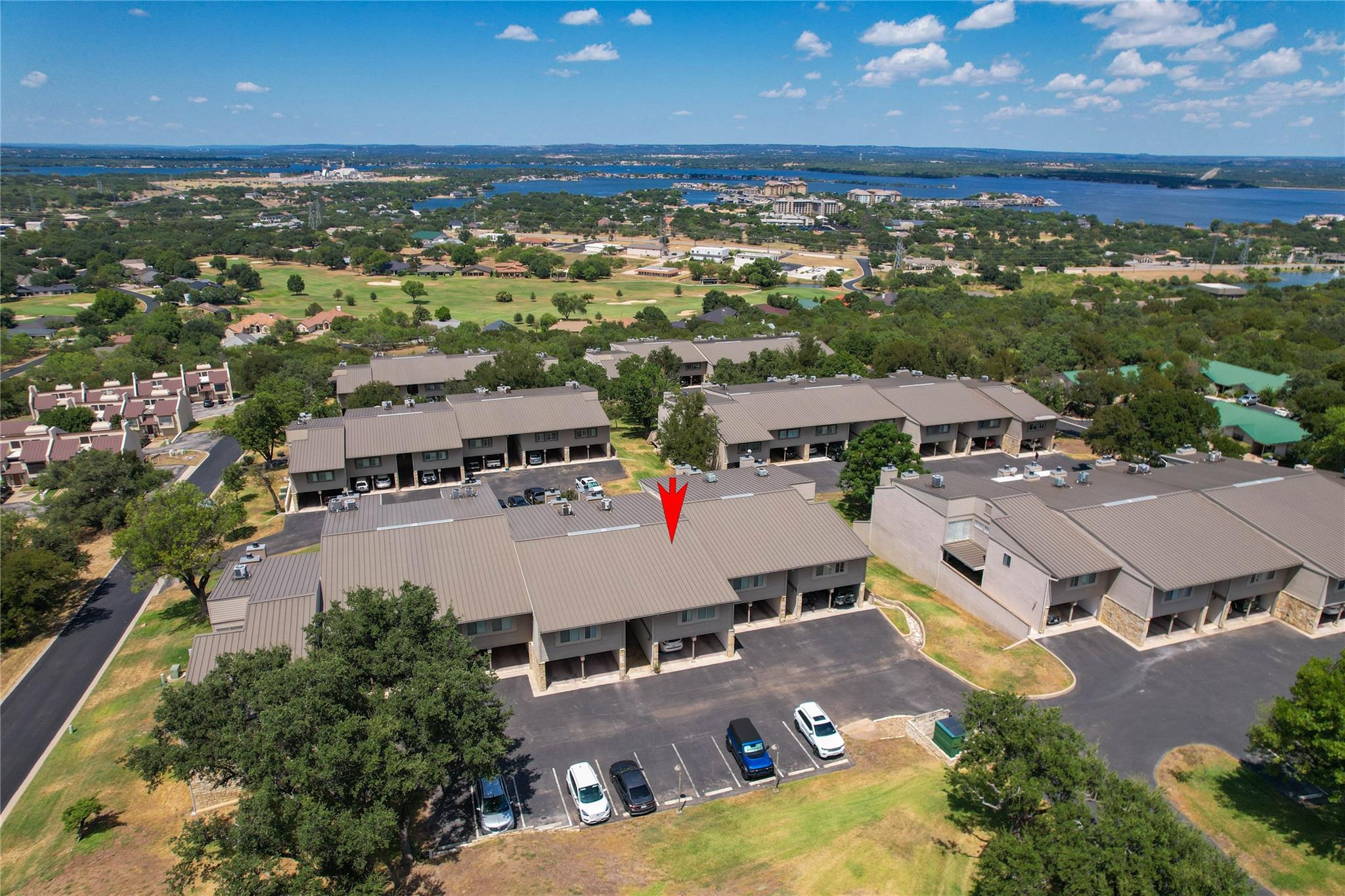 An aerial perspective showcases the residential c