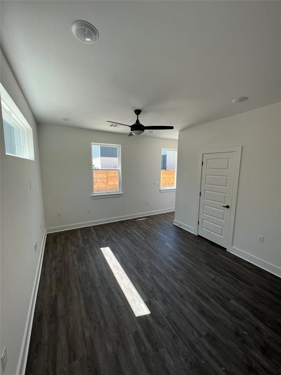 Gleaming wood-look floors pair beautifully with c