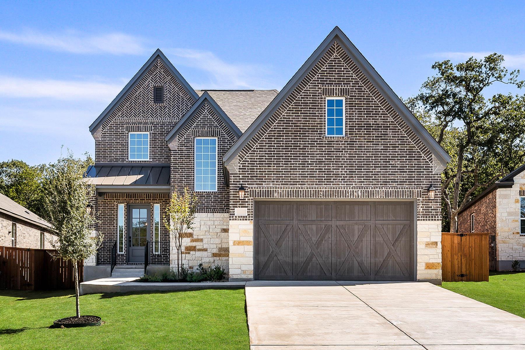 Soaring gables and a striking brick facade define