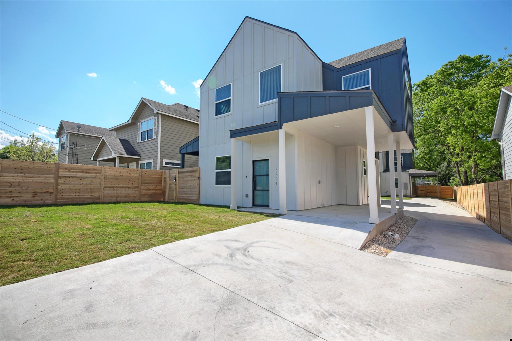 Clean modern architectural lines define this two-
