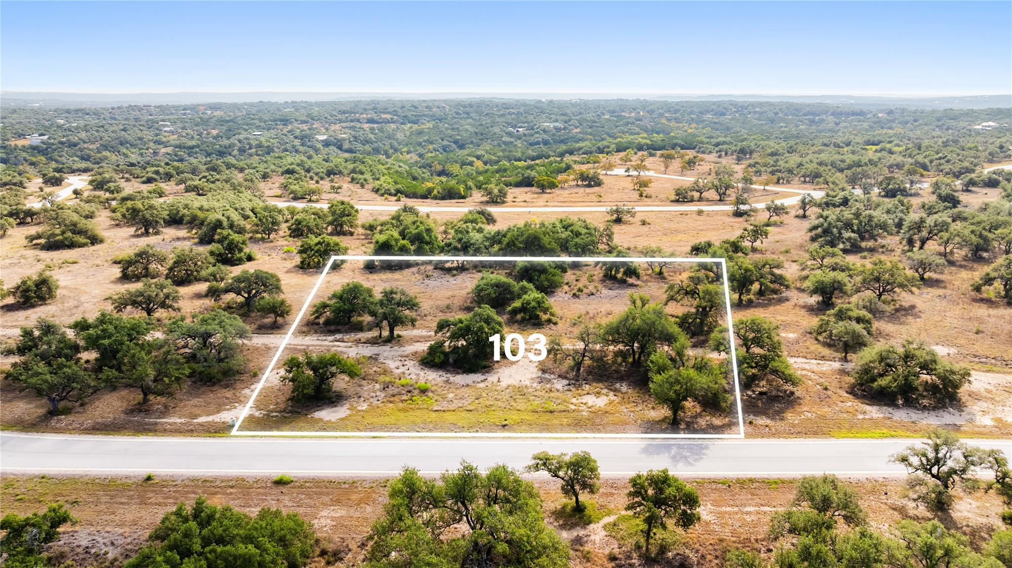 An aerial perspective showcases a prime buildable