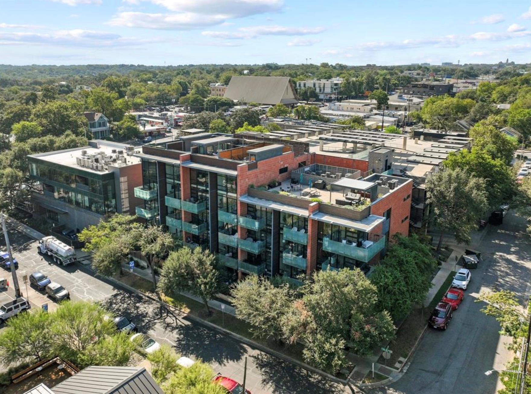 Modern multi-family brick architecture integrates