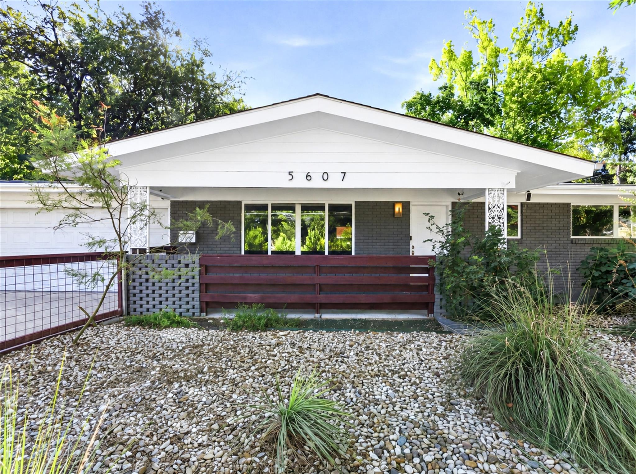 Mid-century modern design elements shape this sin