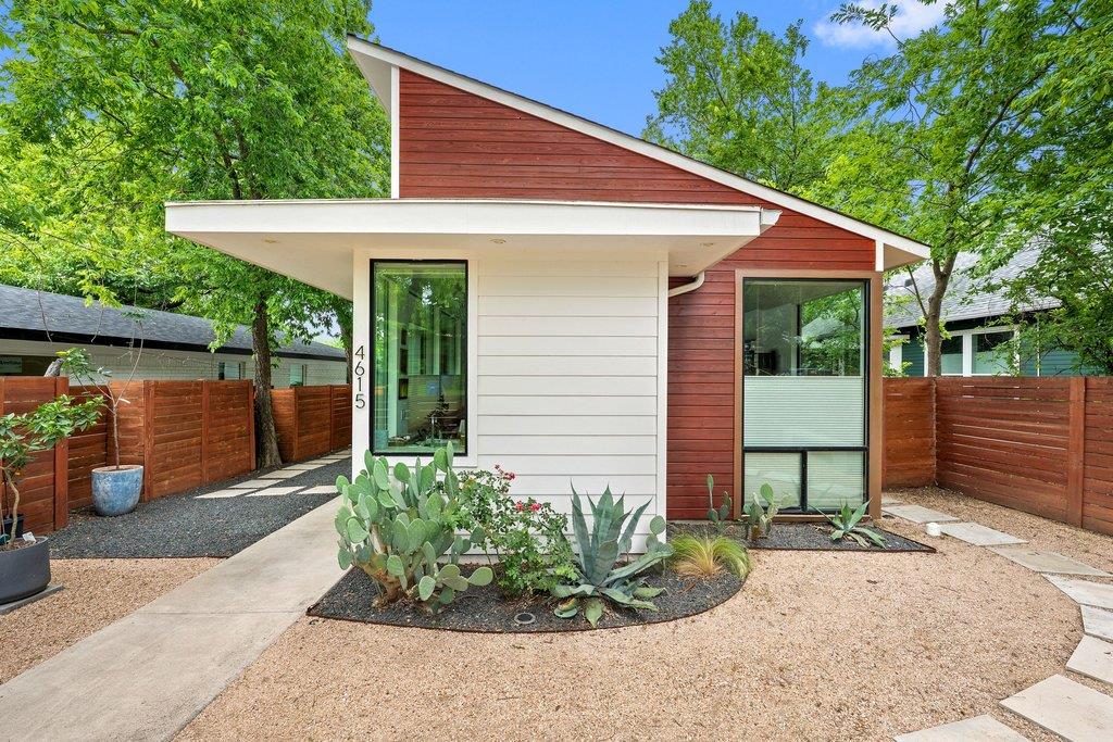 Distinctive mid-century architectural angles and 