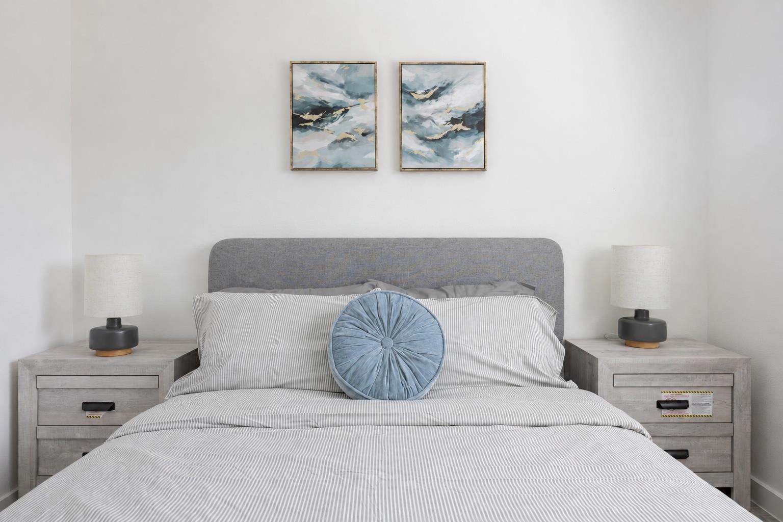 Smooth drywall finishes set a serene backdrop in 
