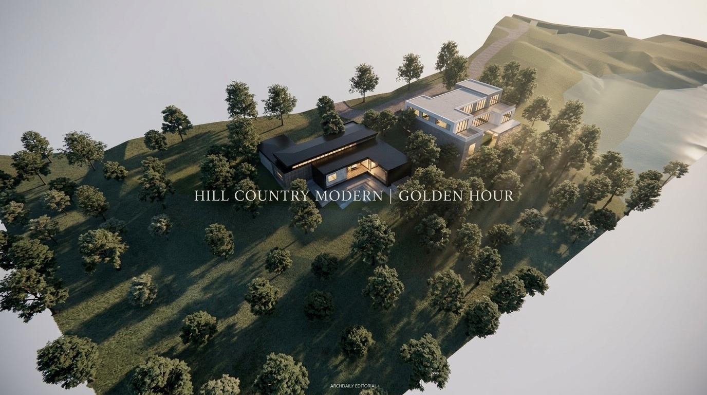 An aerial perspective showcases contemporary desi