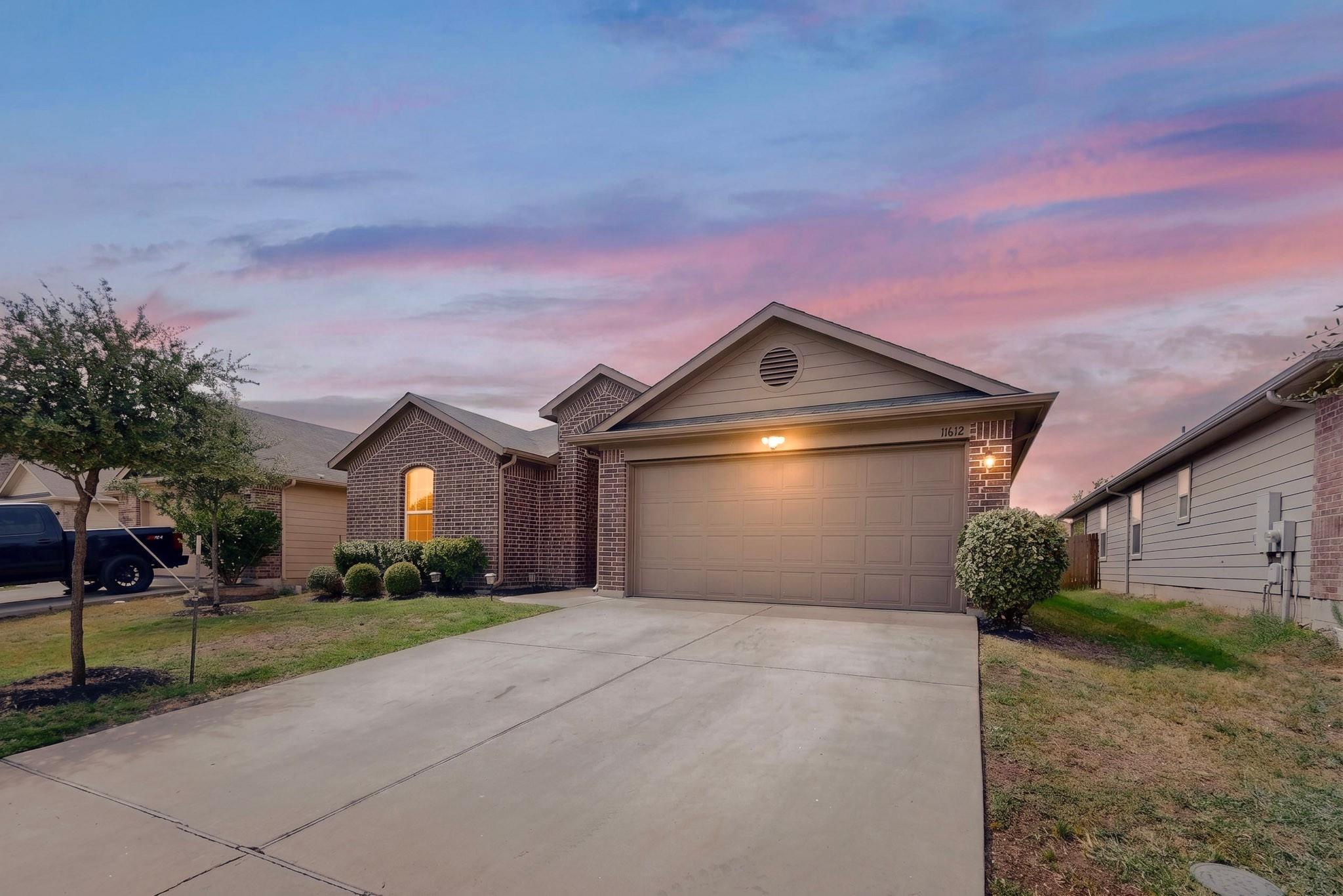 Classic brick exterior accents frame this single-