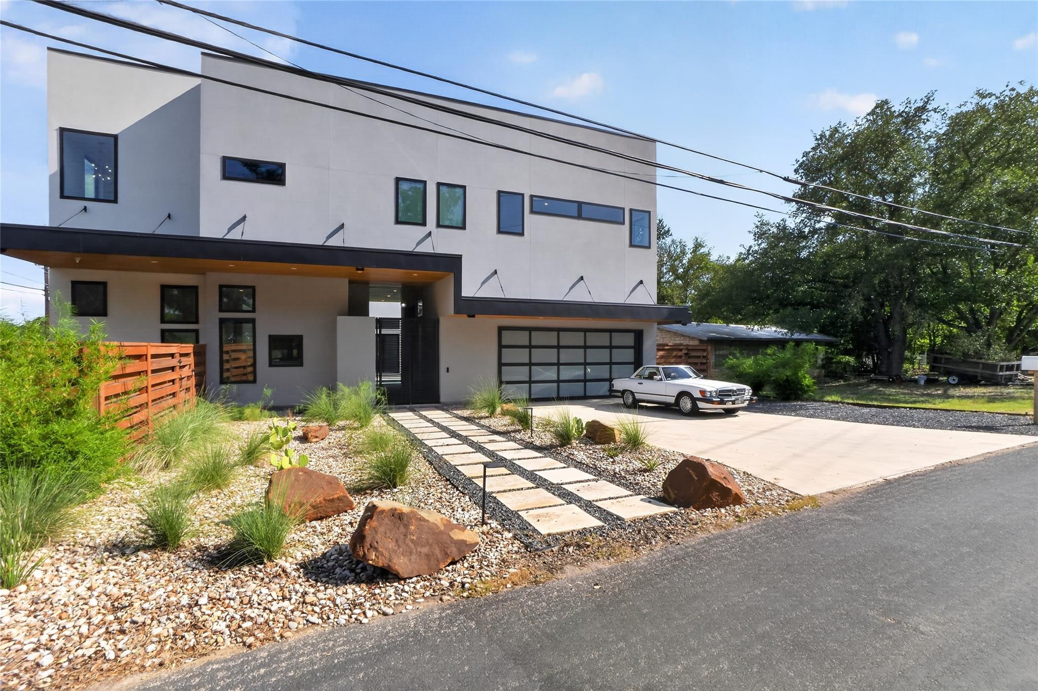 Striking contemporary architecture defines this m