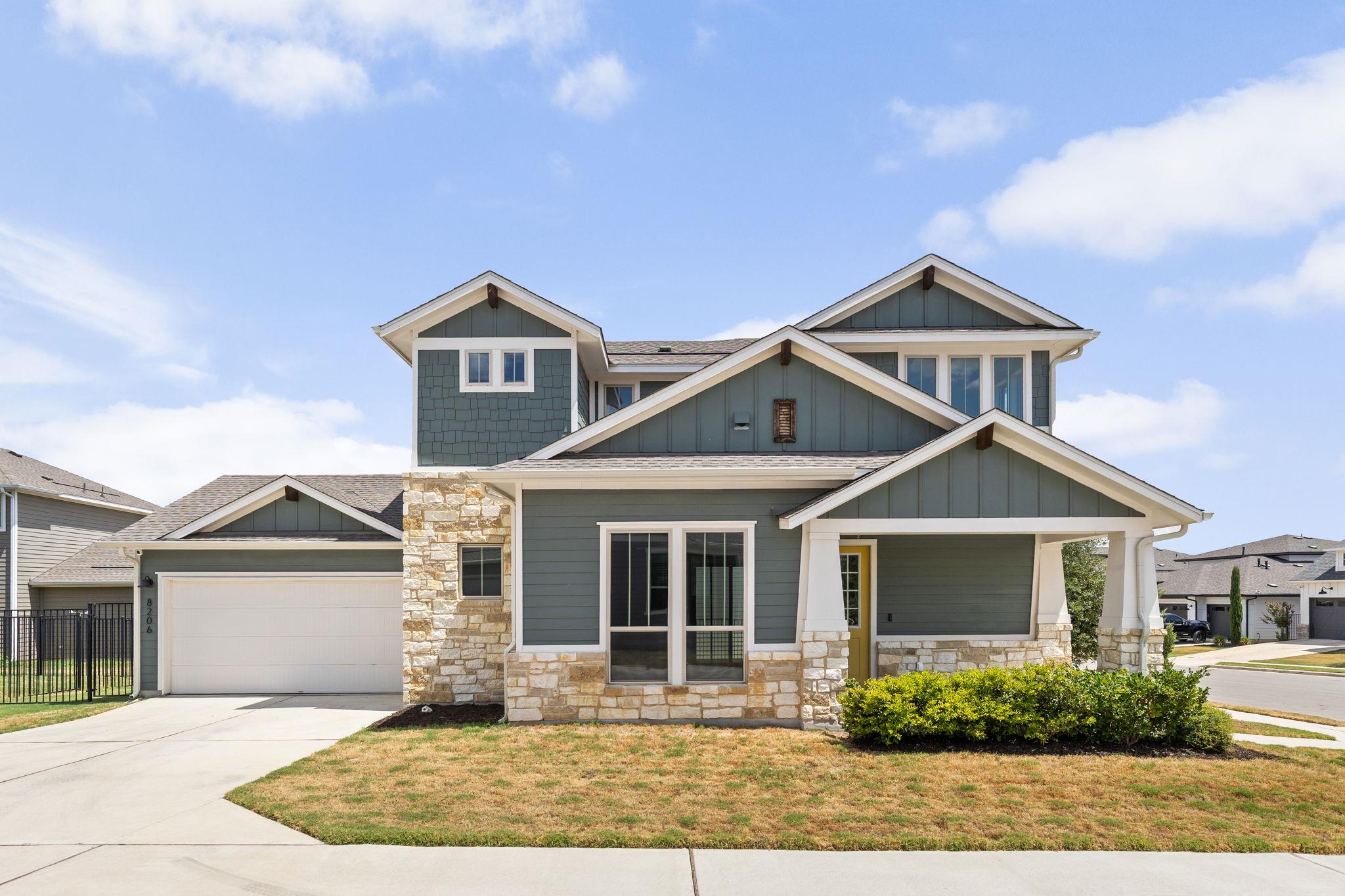 Striking architectural details and a stone facade