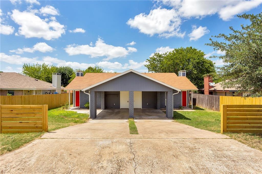 Symmetrical architectural design defines this res