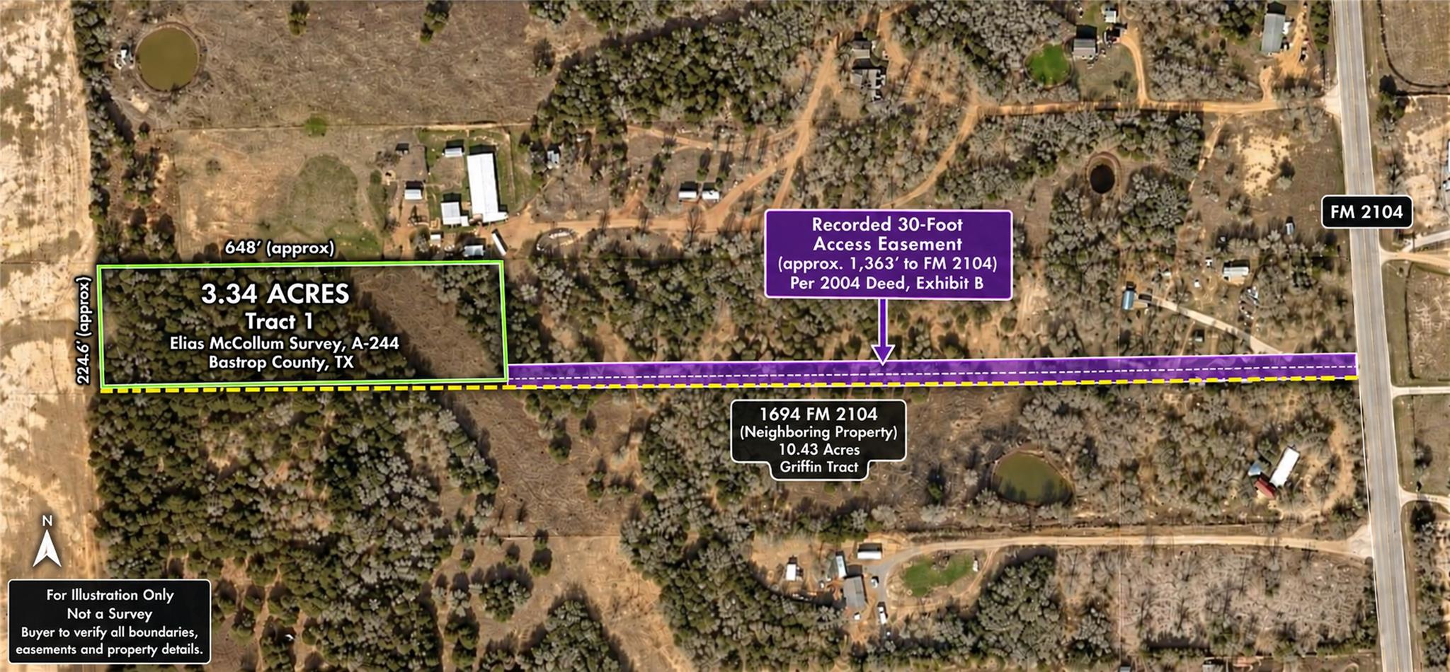 An aerial layout highlights the boundaries and de