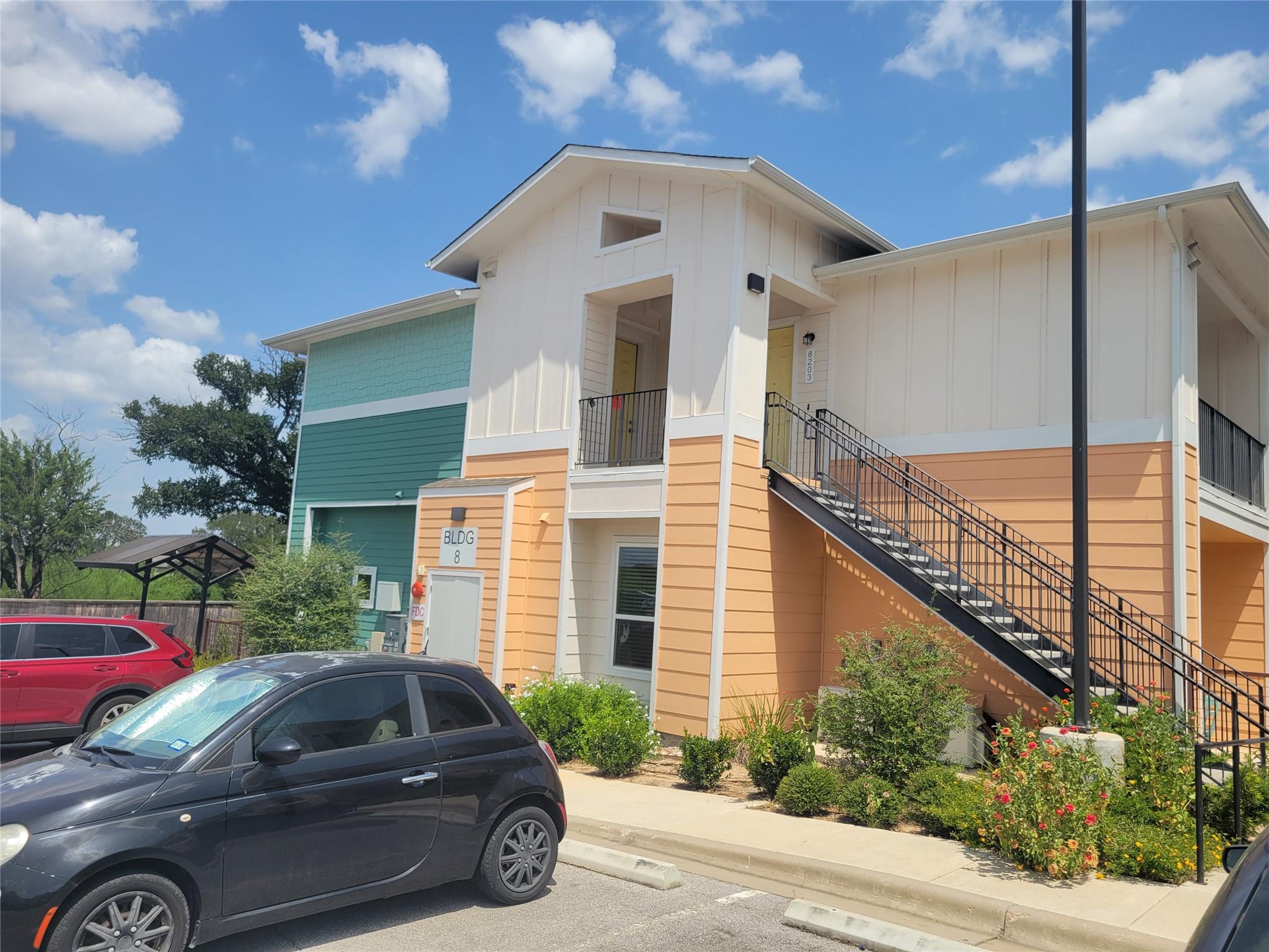 Multi-level exterior detailing highlights this co