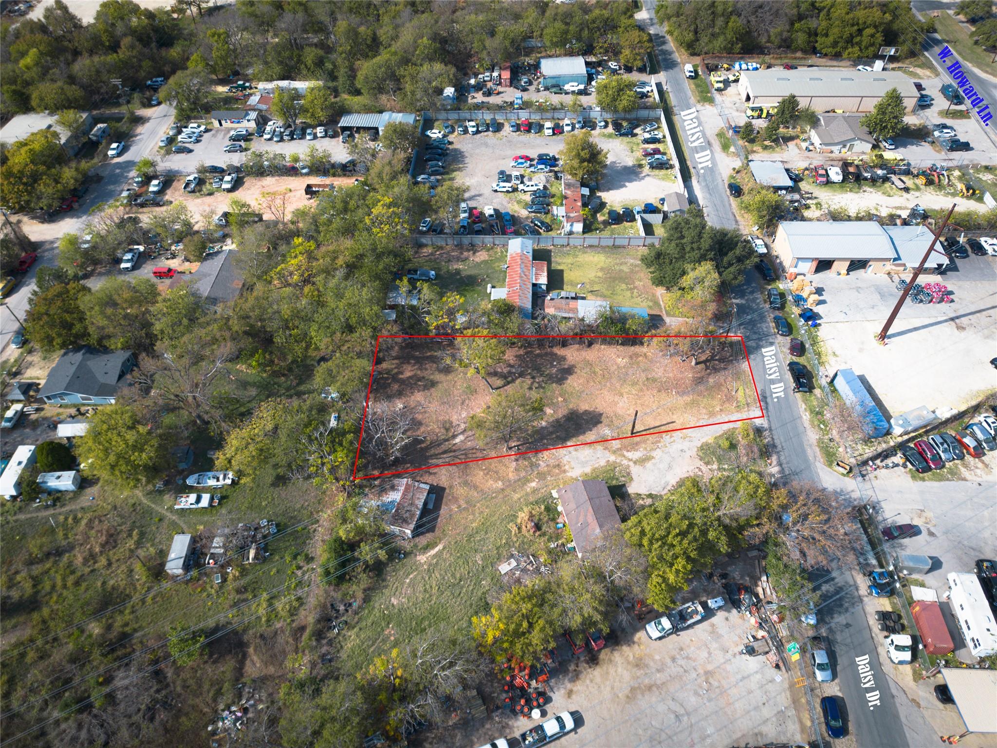 An aerial view highlights the expansive boundarie