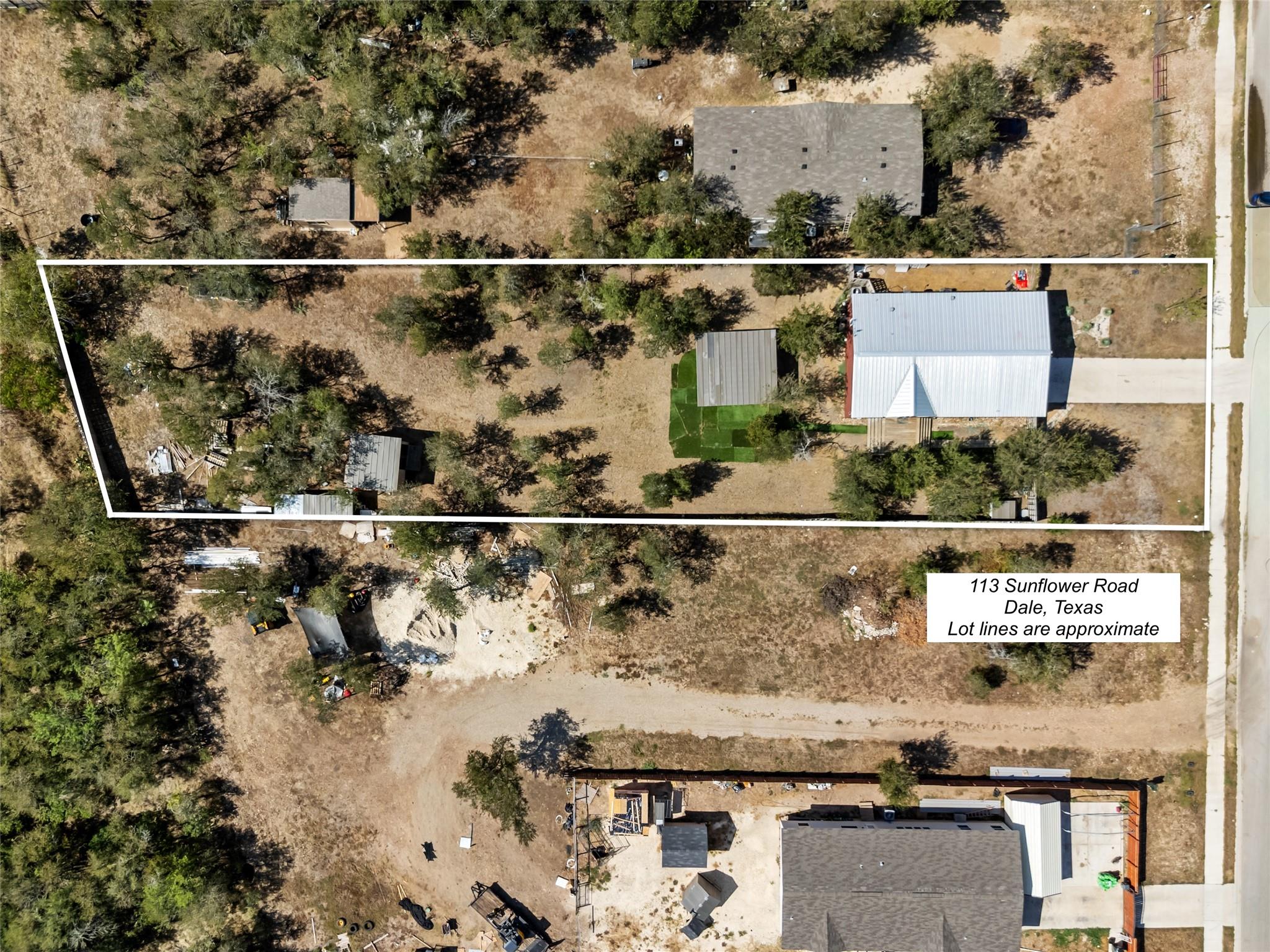 Mature trees surround this spacious property outl