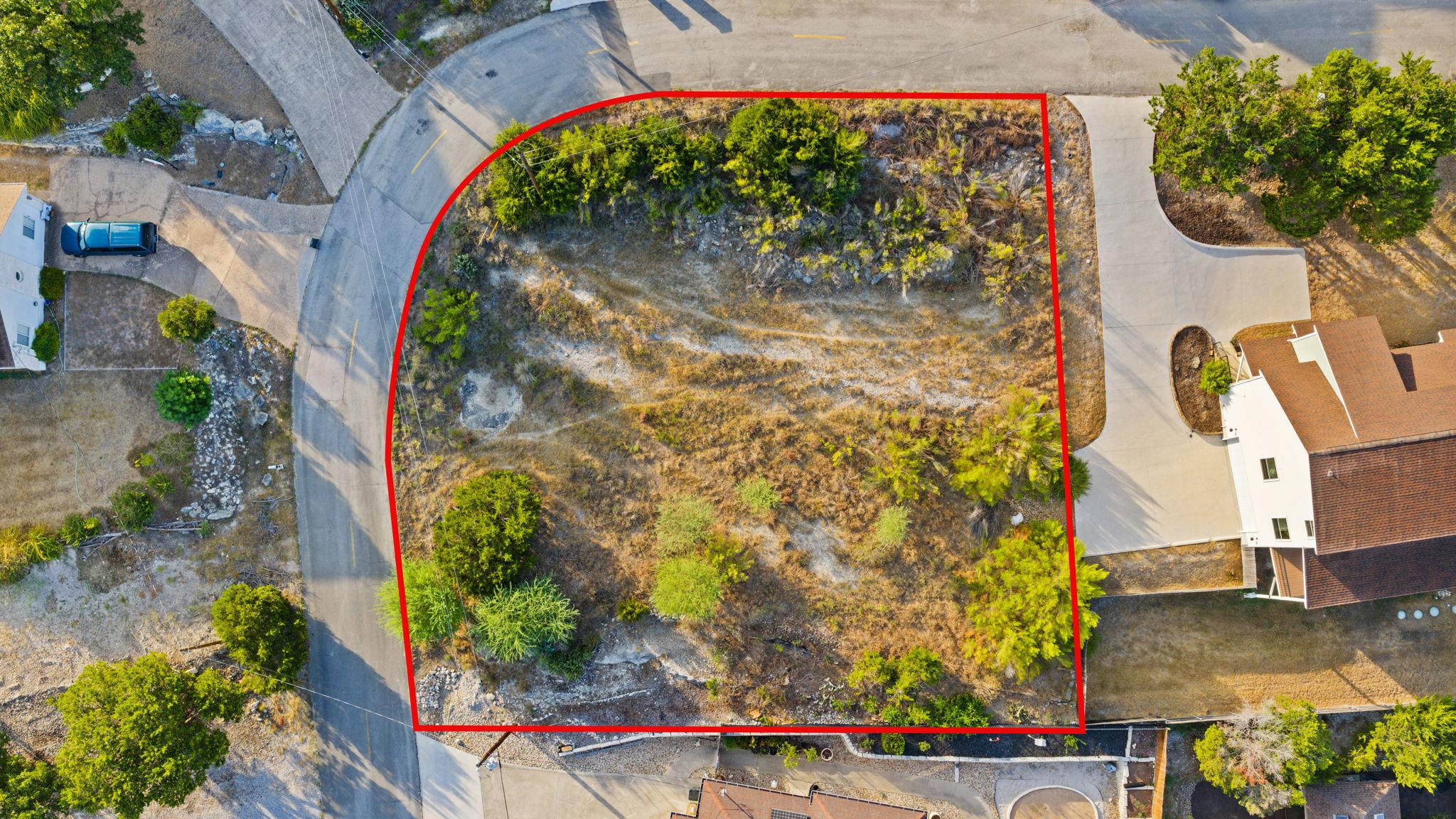 An aerial perspective captures the outline of thi