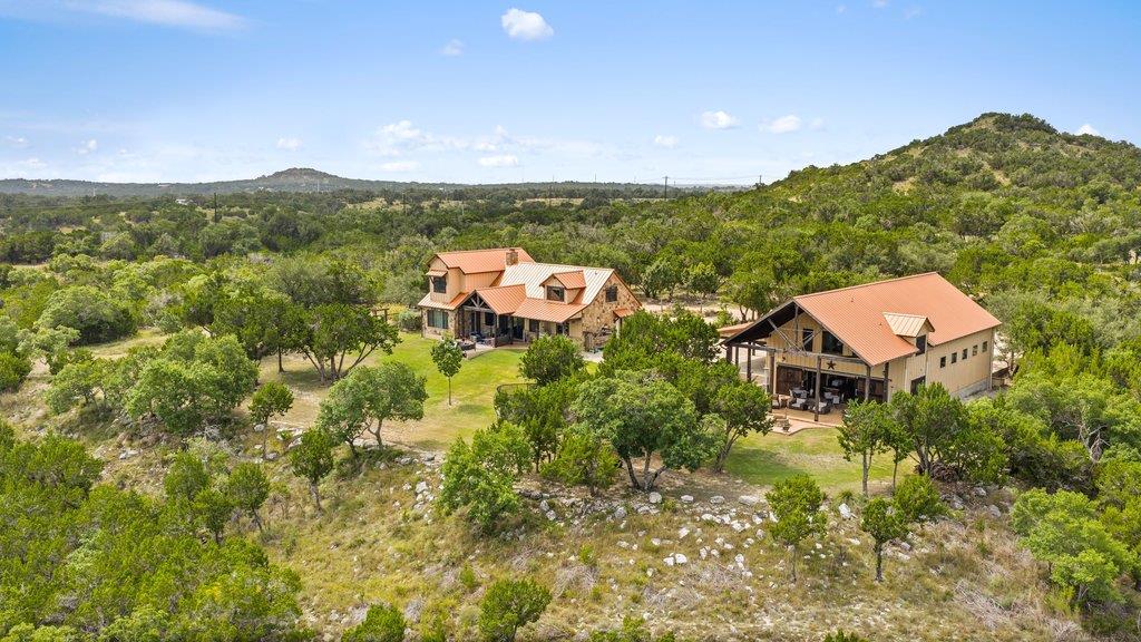 Nestled on an elevated ridge, these rustic struct
