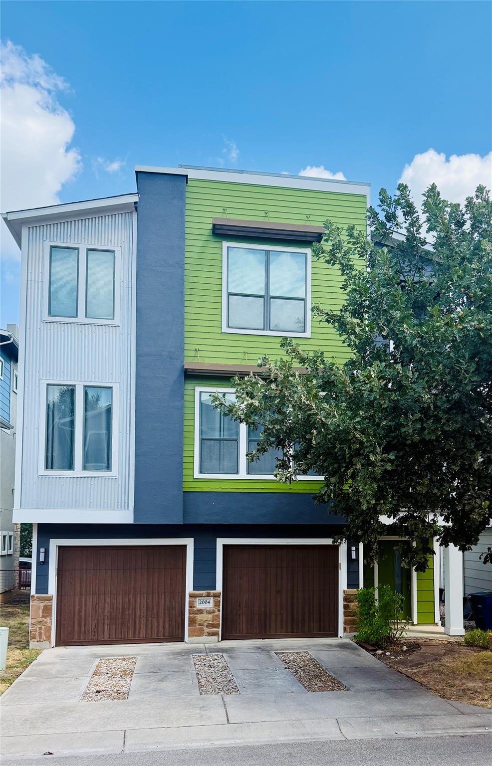 Clean lines and bold architectural details define