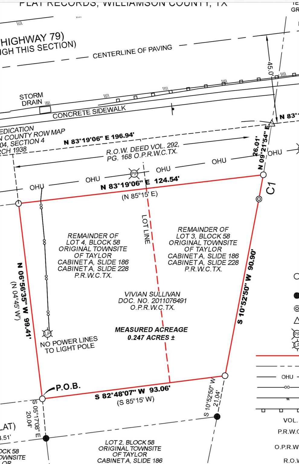 Detailed plat map displaying the surveyed boundar