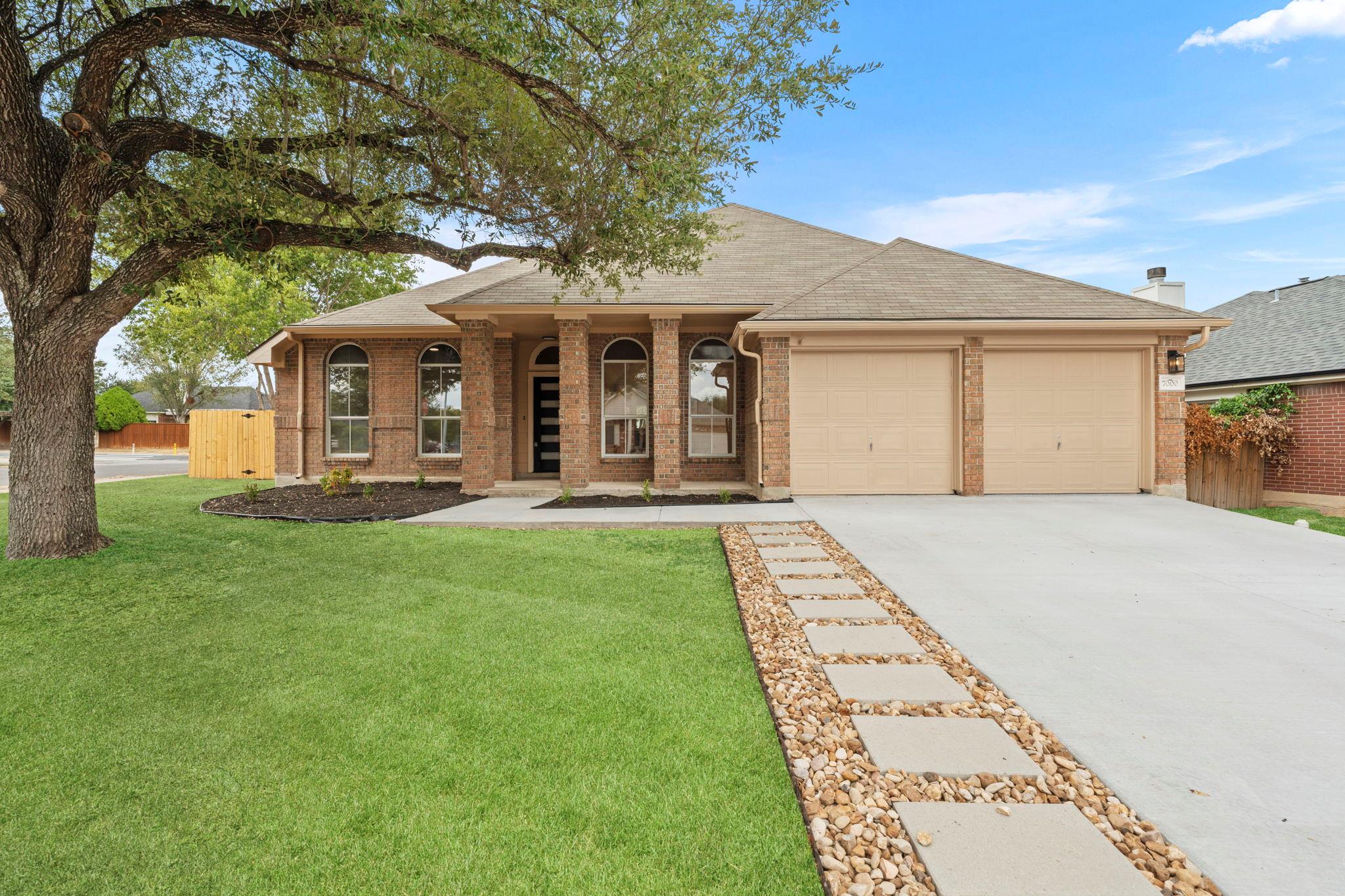 Classic brick architecture defines this inviting 