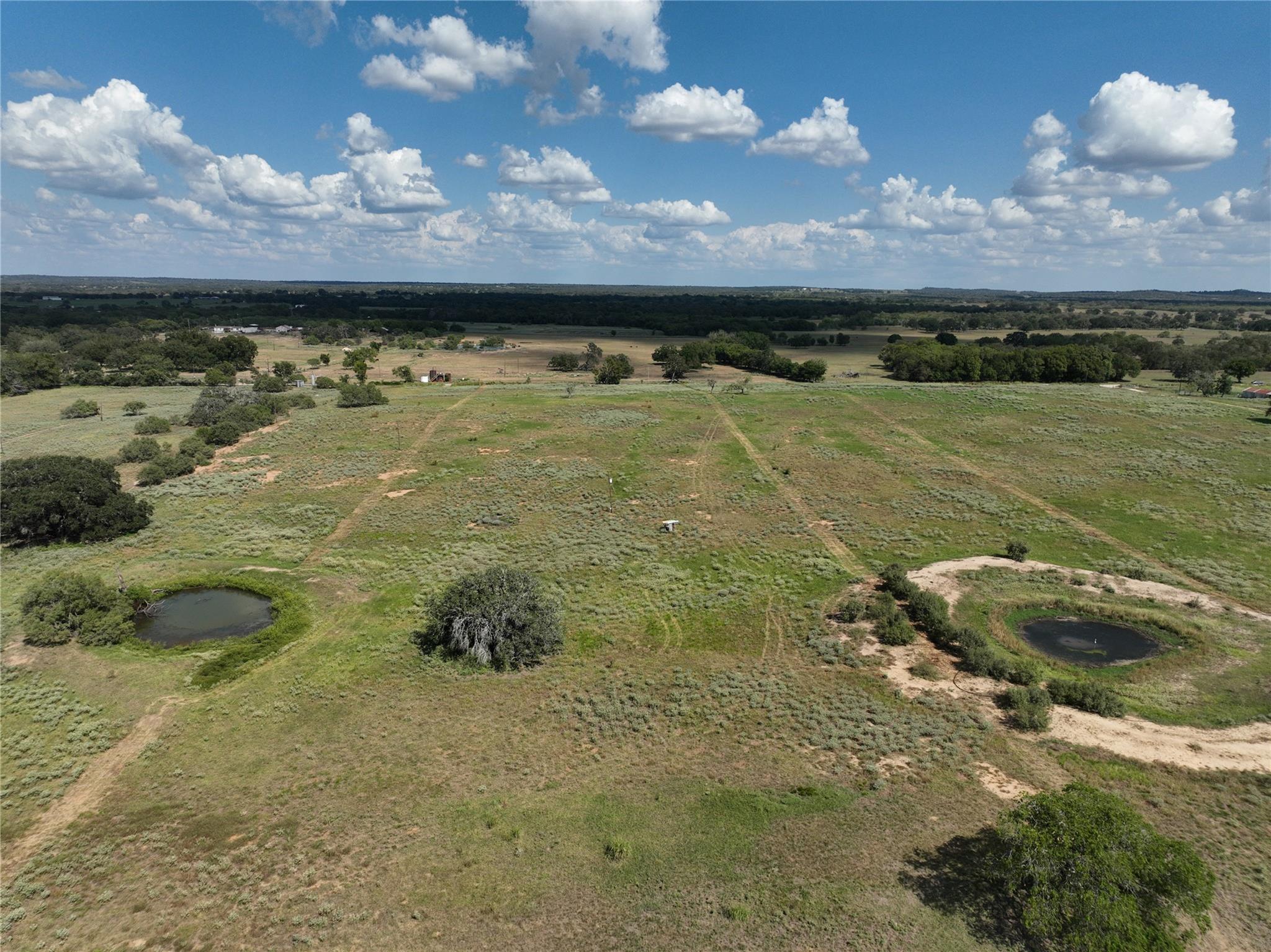 Aerial view of sparsely populated area