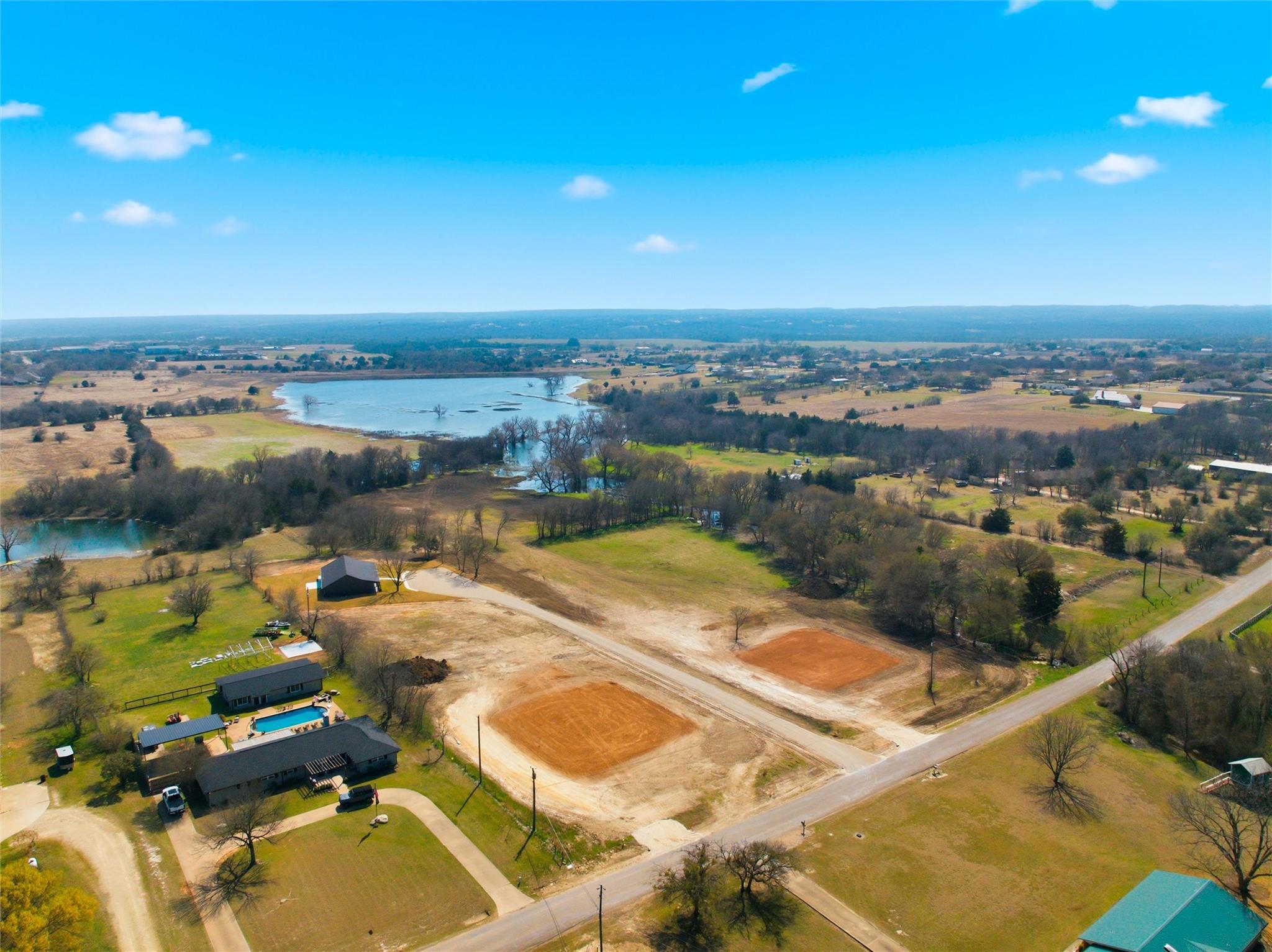 A sweeping aerial view showcases expansive countr