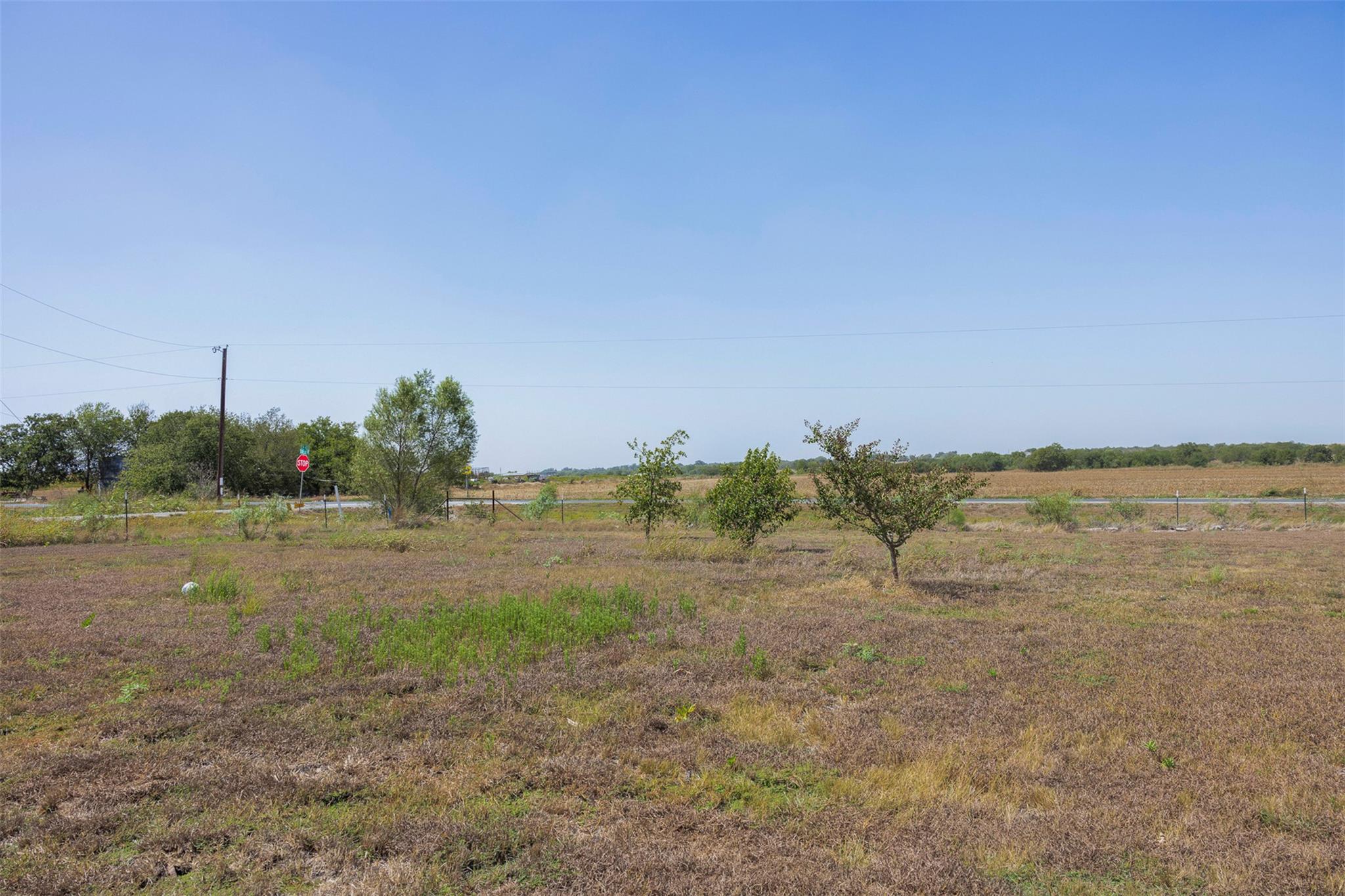 An expansive open parcel offers level terrain dot