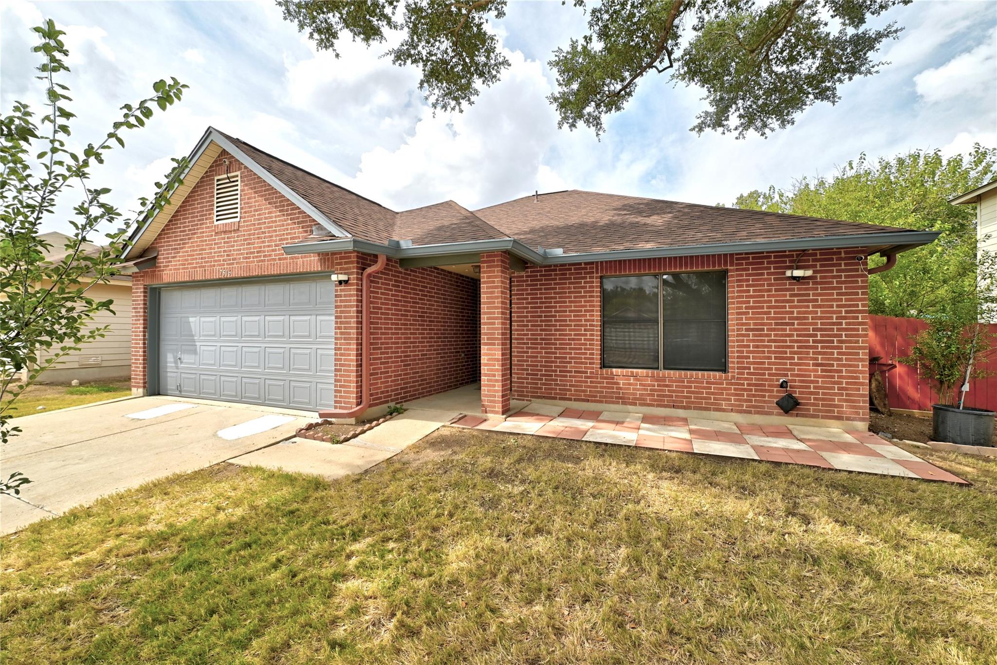 Classic brick exterior elements harmonize with a 
