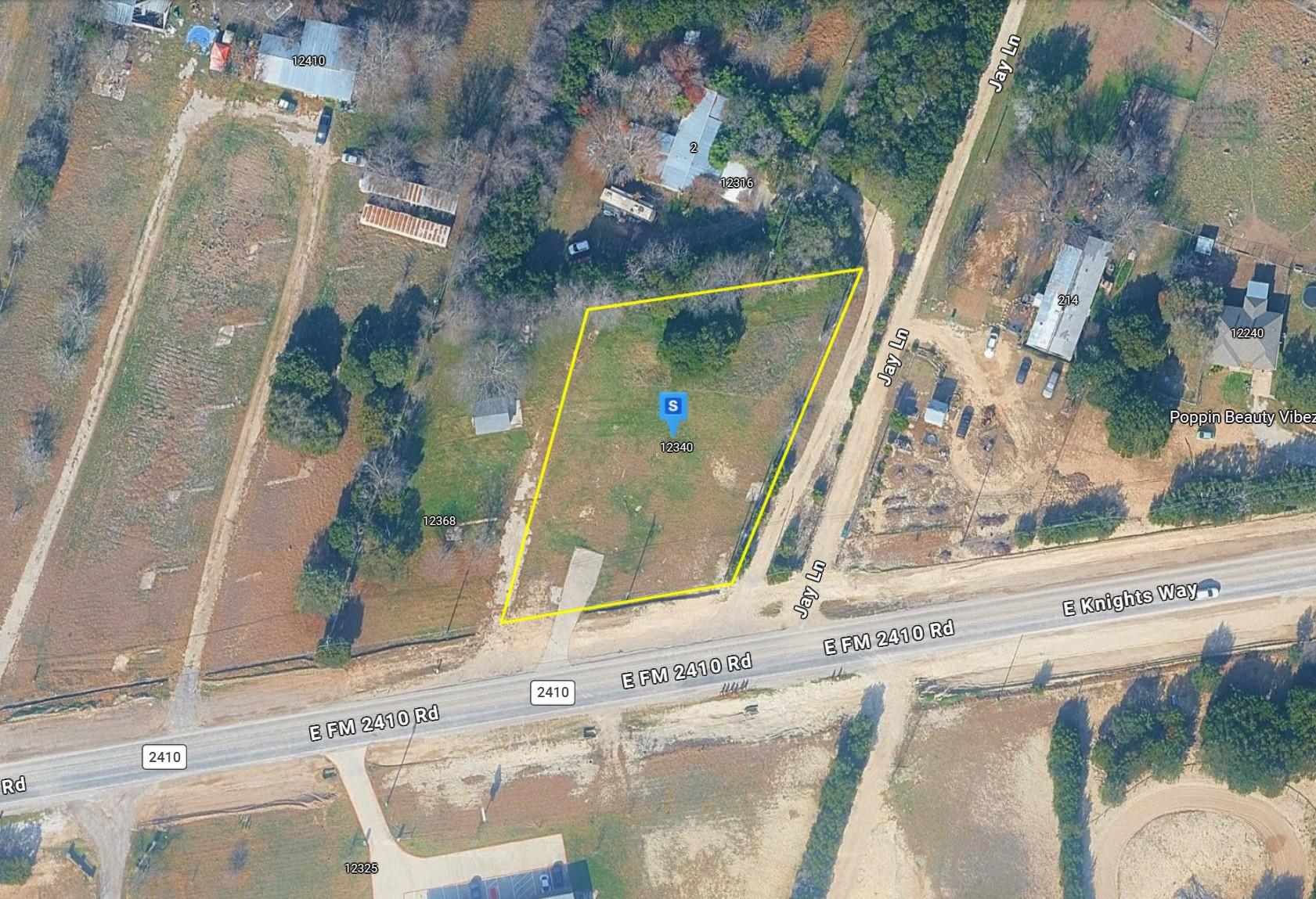 An aerial perspective showcases a prime parcel of