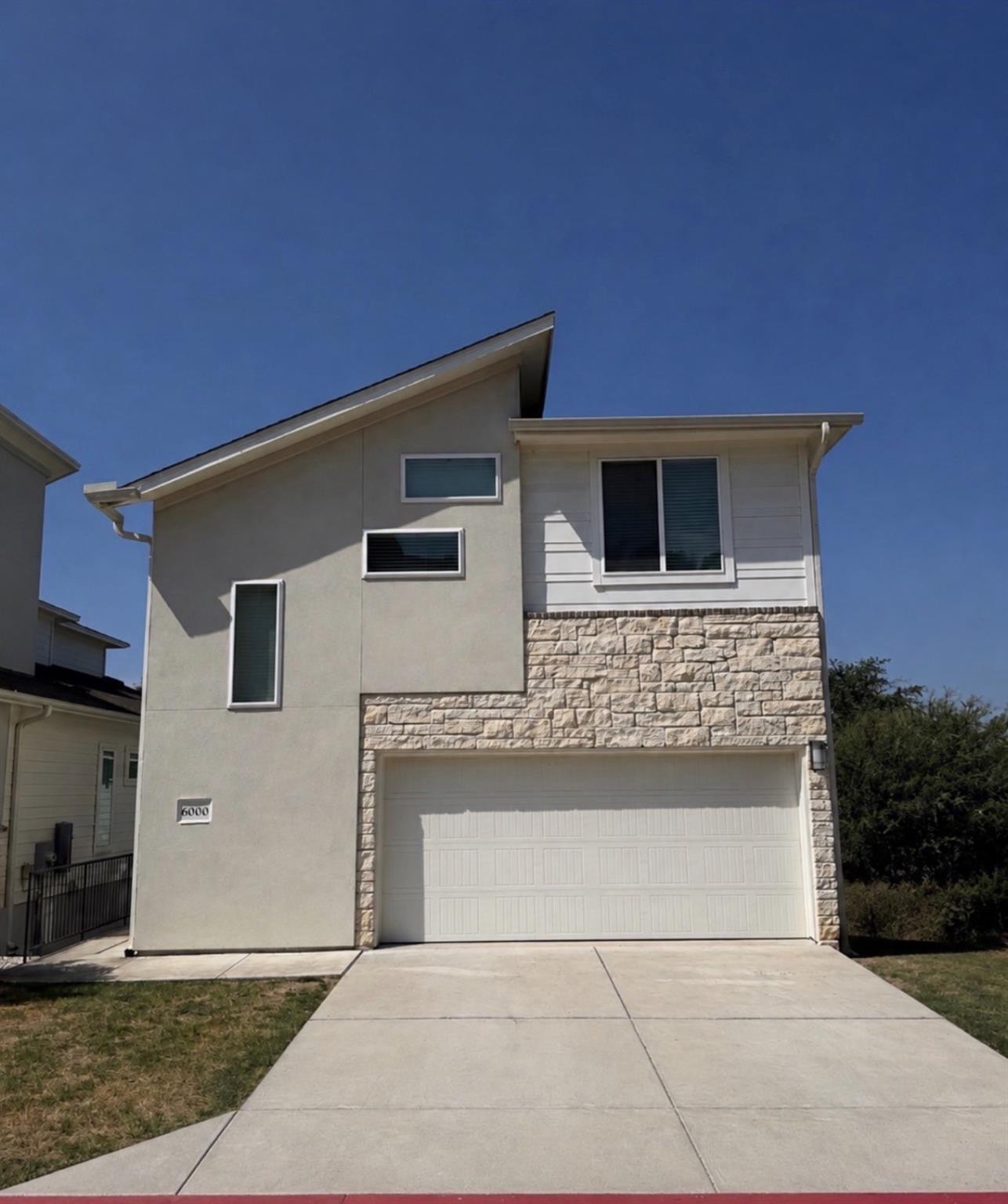 Clean architectural lines and structured stone de