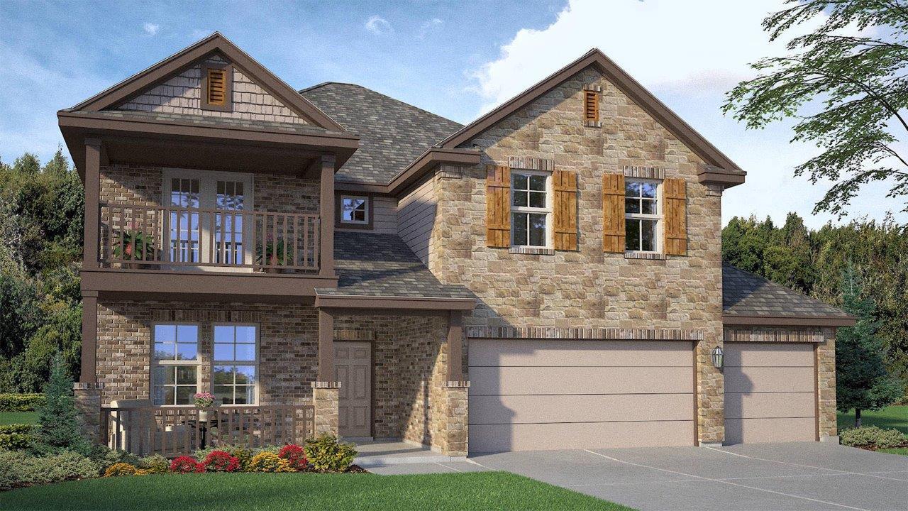 Stately stone and brick architectural details def