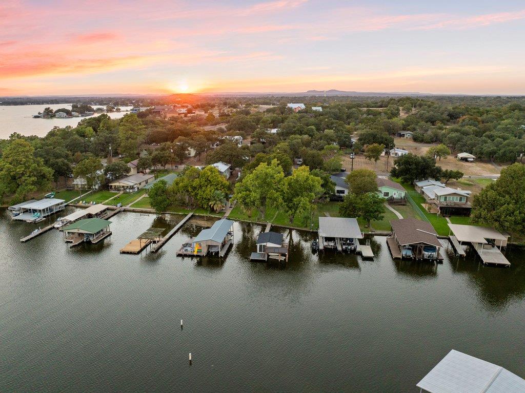 An elevated perspective captures the waterfront p