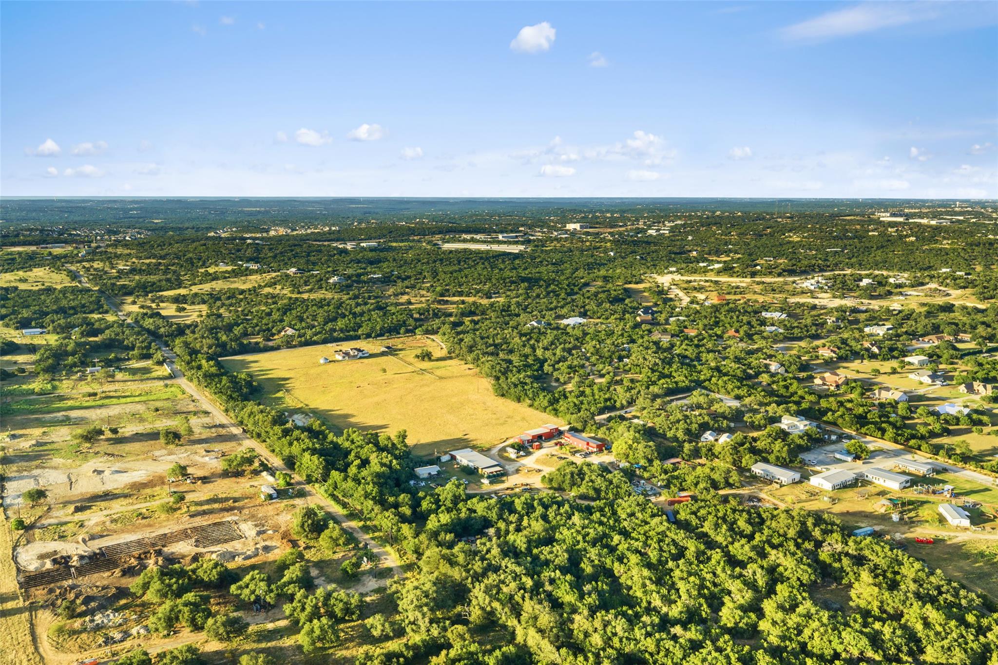 An aerial perspective captures the vast layout of