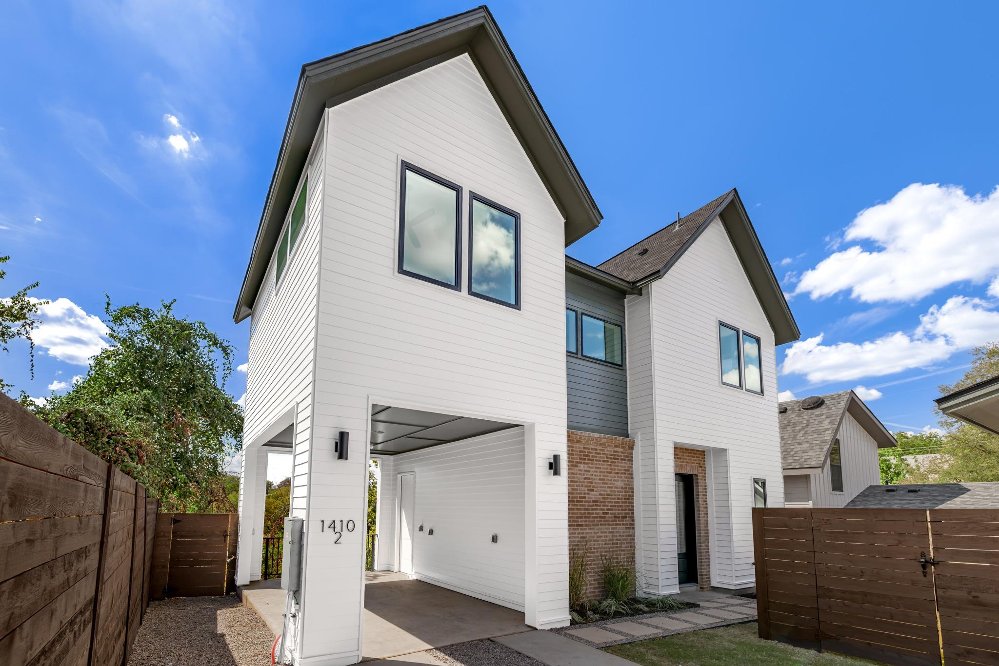 Striking contemporary gables and mixed-material s