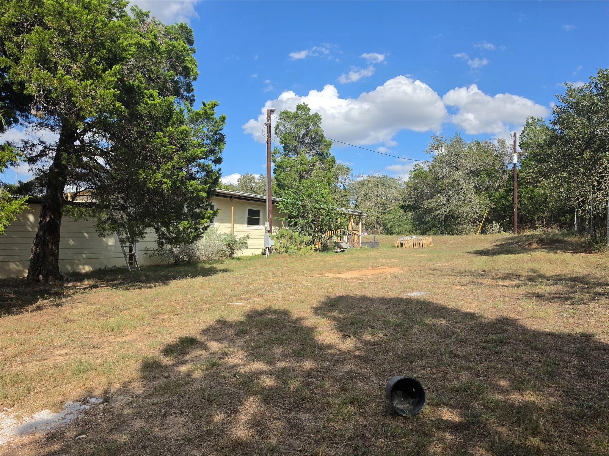 Mature trees surround a grassy clearing leading t