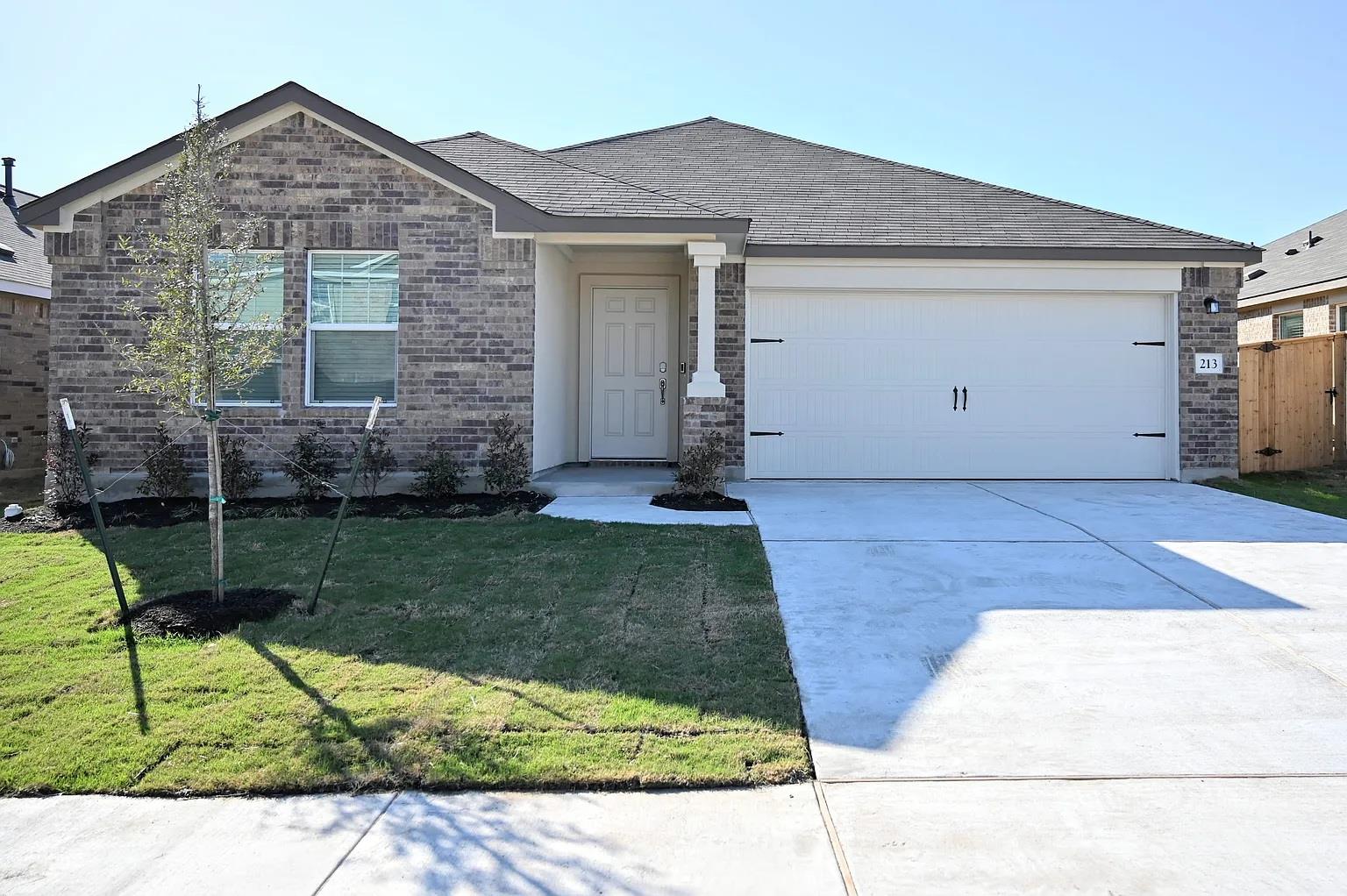 Brick exterior highlights the classic elevation o