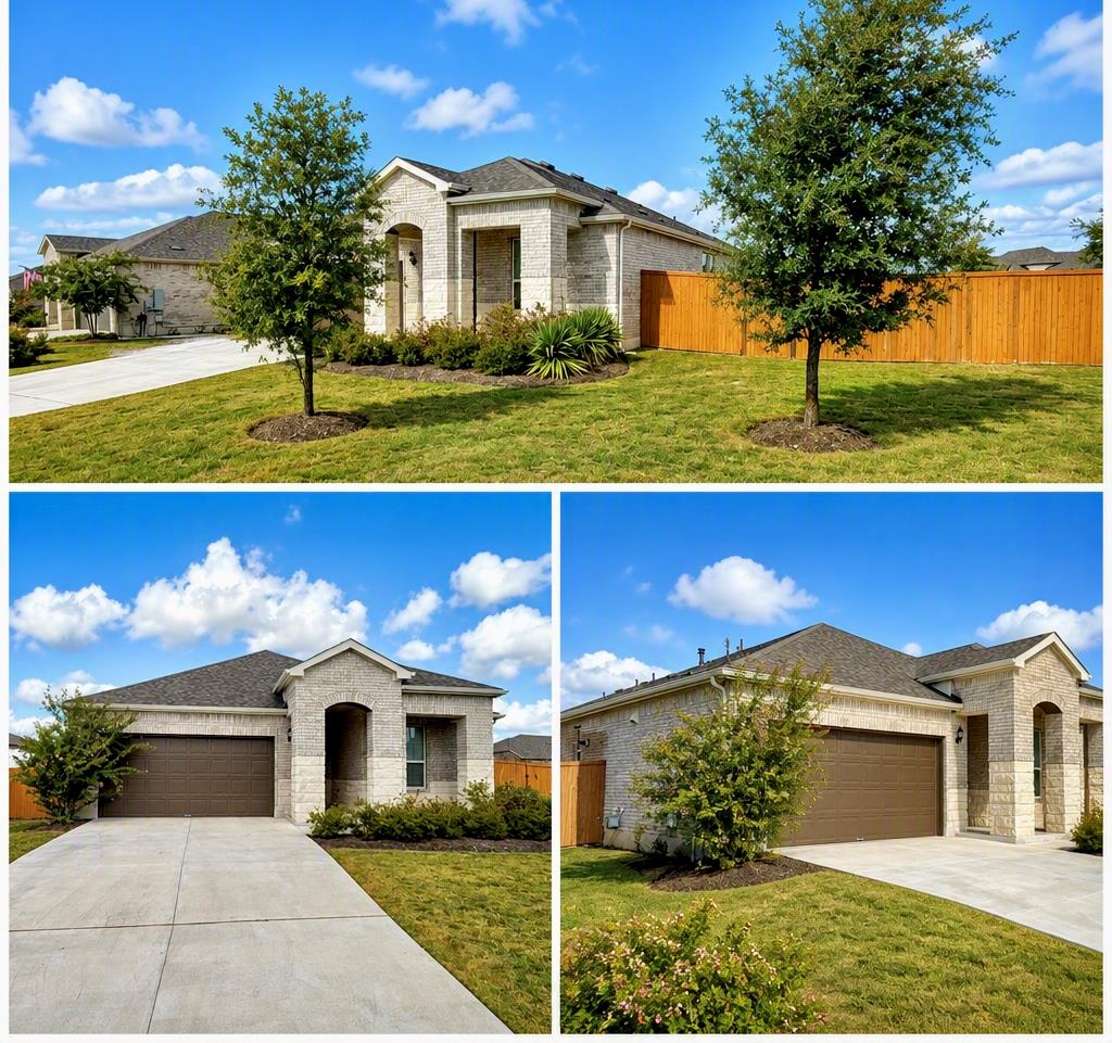 A classic brick exterior and manicured lawn creat