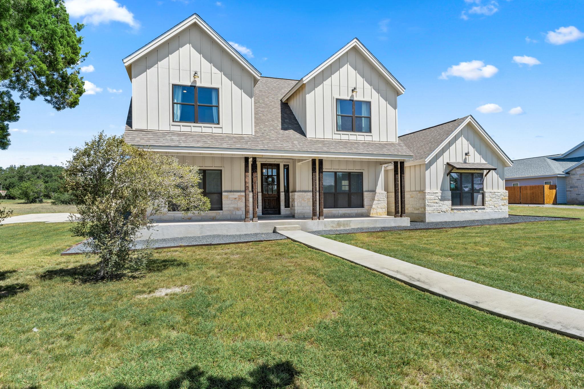 Board and batten siding pairs beautifully with st