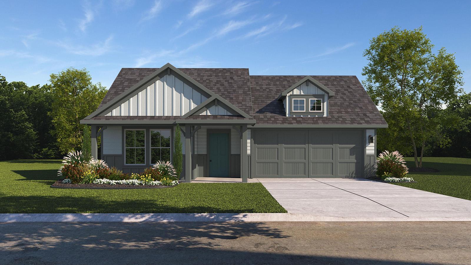 A welcoming facade presents an inviting entry, co