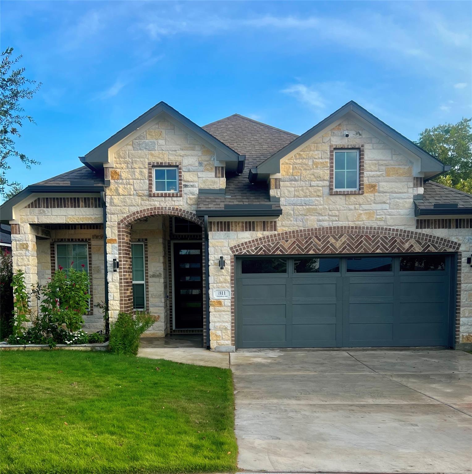 Striking stone exterior showcases clean architect